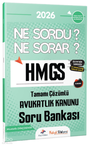 Dizgi Kitap 2026 Hukuk Atölyesi HMGS Ne Sordu Ne Sorar Avukatlık Kanun