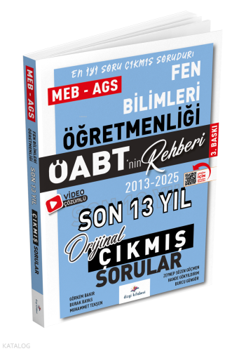 Dizgi Kitap 2026 ÖABT MEB-AGS nin Rehberi Fen Bilimleri Öğretmenliği Çıkmış Sorular Son 13 Yıl Çözümlü