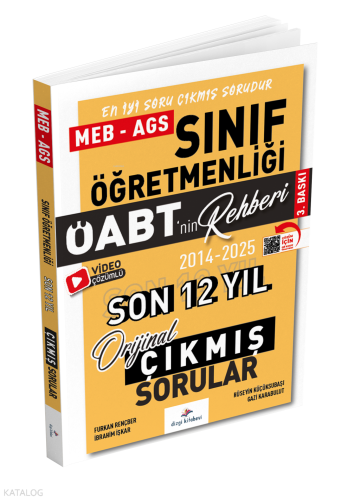 Dizgi Kitap 2026 ÖABT MEB-AGS nin Rehberi Sınıf Öğretmenliği Çıkmış So