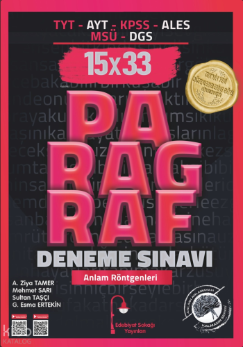 Edebiyat Sokağı TYT AYT KPSS ALES MSÜ DGS Paragraf Deneme Sınavı