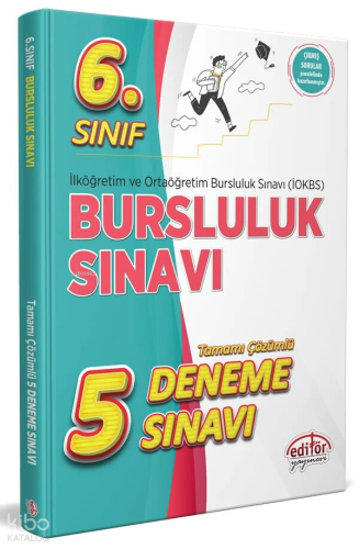 Editör Yayınevi 6. Sınıf Bursluluk Sınavı Çözümlü 5 Deneme Sınavı