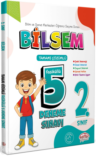 Editör Yayınları 2. Sınıf Bilsem Tamamı Çözümlü 5 Deneme Sınavı
