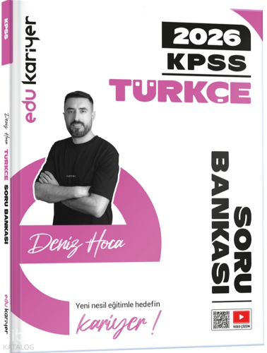 Edu Kariyer Deniz Hoca 2026 KPSS Türkçe Video Çözümlü Soru Bankası