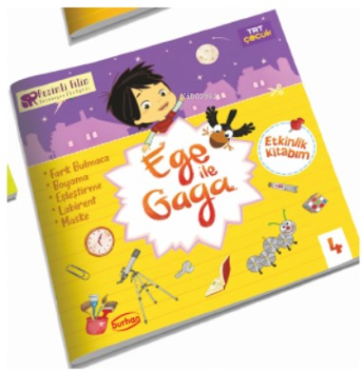 Ege İle Gaga Etkinlik Kitabım 4;Fark Bulmaca, Boyama, Eşleştirme, Labirent, Maske
