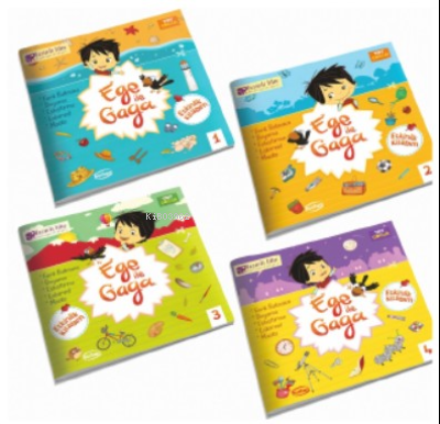 Ege İle Gaga Etkinlik Kitabım Seti(4 Kitap Set);Fark Bulmaca, Boyama, Eşleştirme, Labirent, Maske