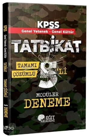 Eğit Akademi KPSS Genel Yetenek Genel Kültür Tatbikat Tamamı Çözümlü 5'li Modüler Deneme