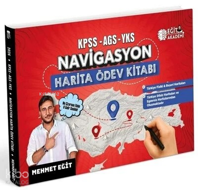 Eğit Akademi KPSS MEB-AGS TYT-AYT Coğrafya Navigasyon Harita Ödev Kitabı