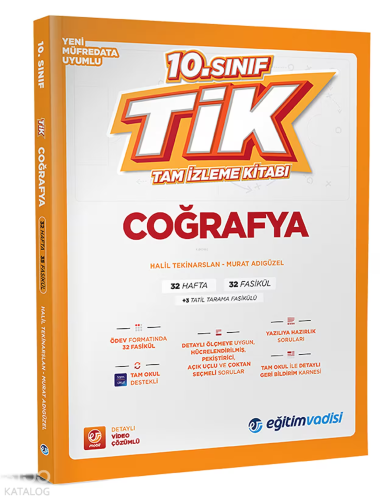Eğitim Vadisi Yayınları 10.Sınıf Coğrafya Tam İzleme Kitabı
