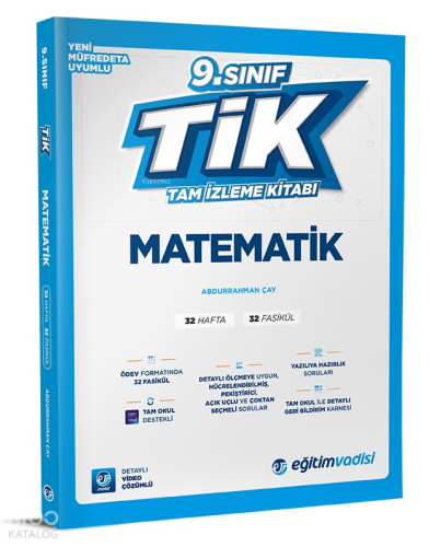 Eğitim Vadisi Yayınları 9.Sınıf Tam İzleme Kitabı Matematik (24-25)