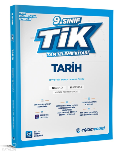 Eğitim Vadisi Yayınları 9.Sınıf Tam İzleme Kitabı Tarih (24-25)