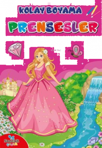 Eğlenceli Kolay Boyama Kitabı - Prensesler