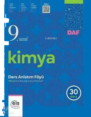 Eis Yayınları 9. Sınıf DAF Kimya