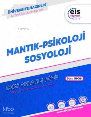 Eis Yayınları Mantık - Psikoloji - Sosyoloji Ders Anlatım Föyü