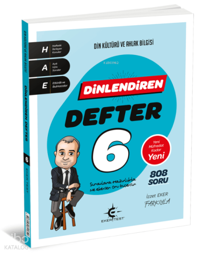 Eker Test 6. Sınıf Din Kültürü ve Ahlak Bilgisi Dinlendiren Defter