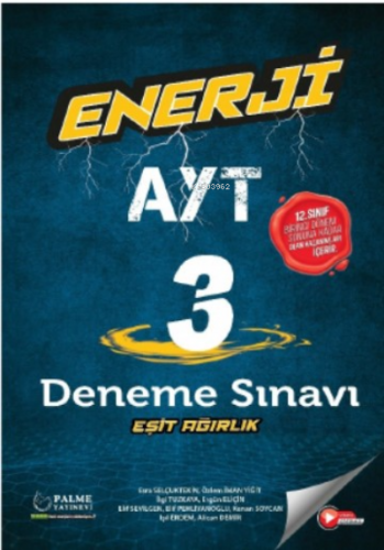 Enerji AYT Eşit Ağırlık 3 Deneme Sınavı