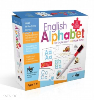 English Alphabet - First English Words and Puzzle Game - 52 Pieces Puzzle - Ages 3-6