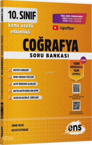 ENS 10. Sınıf Coğrafya Etkinlikli Soru Bankası