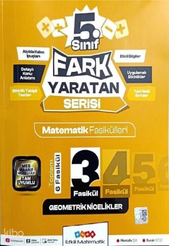Etkili Matematik 5. Sınıf Matematik Fasikülleri-3 Geometrik Nicelikler Fark Yaratan Serisi