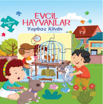 Evcil Hayvanlar Yapboz Kitabı (Sünger Ciltli)
