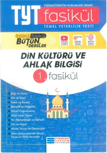 Evrensel İletişim Yayınları Tyt Din Kültürü Ve Ahlak Bilgisi 1. Fasikül