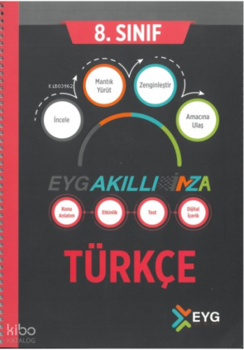 EYG Akıllı İmza 8.Sınıf Türkçe Akıllı Defter