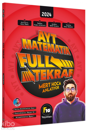F10 Yayınları AYT Matematik Full Tekrar Video Ders Kitabı