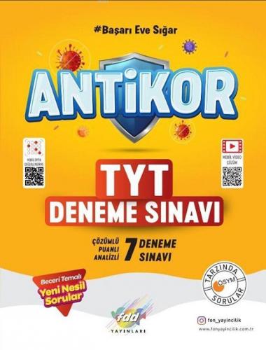 FDD Yayınları TYT Antikor Çözümlü 7 Deneme Sınavı FDD