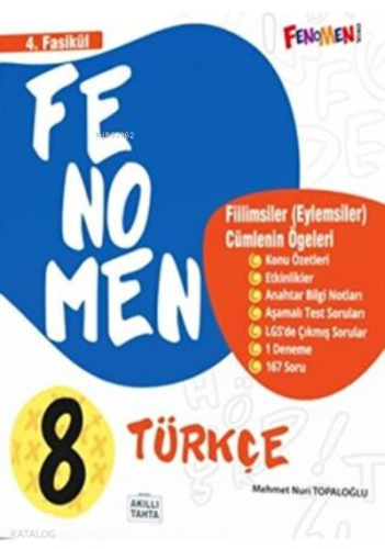 Fenomen Kitap 8. Sınıf Türkçe 4. Fasikül Fiilimsiler Eylemsiler Cümlenin Öğeleri
