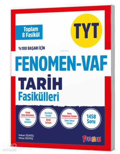 Fenomen - Vaf TYT Tarih Fasikül Seti (8 Fasikül)