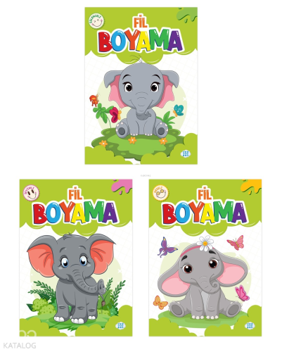 Fil Boyama Seti (3 Kitap Takım)