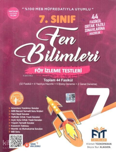 Fit Yayınları 7. Sınıf Fen Bilimleri Föy İzleme Testleri 44 Fasikül