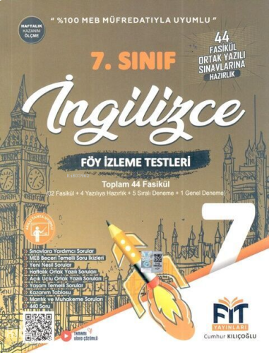 Fit Yayınları 7. Sınıf İngilizce Föy İzleme Testleri 44 Fasikül
