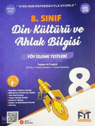 Fit Yayınları 8. Sınıf LGS Din Kültürü ve Ahlak Bilgisi Föy İzleme Testleri 44 Fasikül