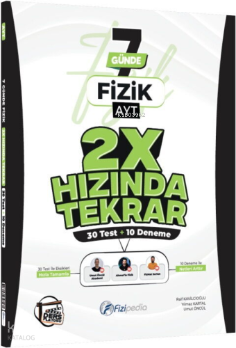 Fizipedia Yayınları AYT Fizik 7 Günde 2X Hızında Tekrar Deneme