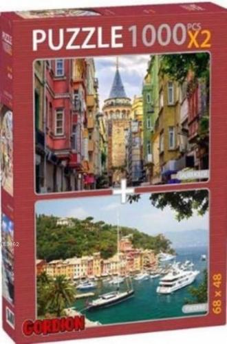 Galata Kulesi Portofıno Puzzle Takım; 2X1000 Parça