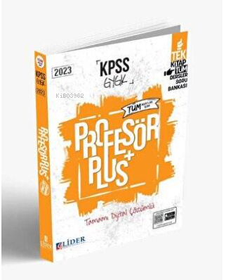 Genel Kültür Genel Yetenek Profesör Plus Dijital Çözümlü Qr Kod Soru Bankası Lider Yayınları