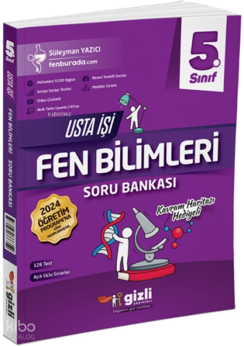 Gizli Yayınları 2025 5. Sınıf Fen Bilimleri Usta İşi Soru Bankası - Kavram Haritası
