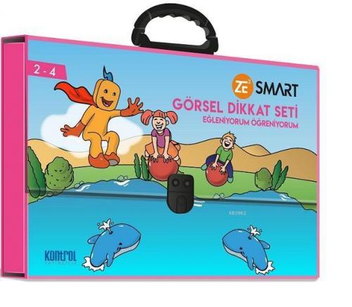 Görsel Dikkat Seti 2 - 4 Yaş - ZE² Smart - Eğleniyorum Öğreniyorum; 10 Adet Kitap - 1 Adet 8 Taşlı Eşleştirme Paneli