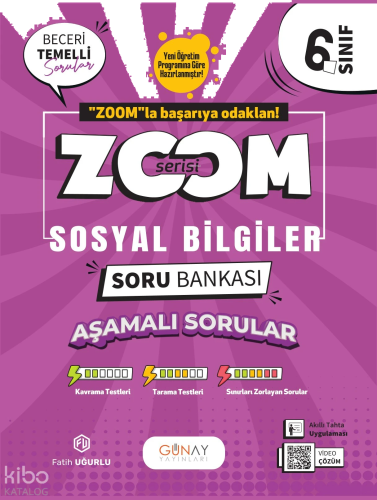 Günay Yayıncılık 6.Sınıf Sosyal Bilgiler Zoom Soru Bankası
