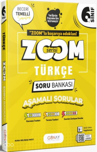Günay Yayınları Zoom Serisi 6. Sınıf Türkçe Soru Bankası
