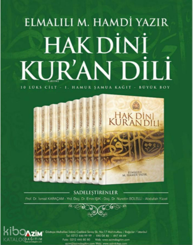 Hak Dini Kur'an Dili (Ciltli);10 Lüks Cilt