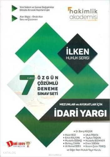 Hakimlik Akademisi İdari Yargı 7'li Çözümlü Deneme Sınavı Dahi Adam Yayınları