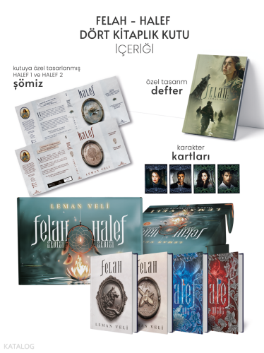 Halef ve Felah 4 Kitaplık Hediyeli Özel Kutu (Ciltli)