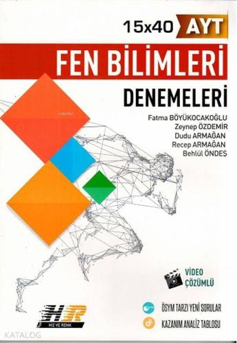 Hız ve Renk Yayınları AYT Fen Bilimleri 15 x 40 Denemeleri Hız ve Renk