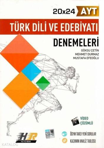 Hız ve Renk Yayınları AYT Türk Dili ve Edebiyatı 20x24 Denemeleri Hız 