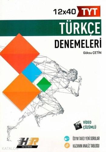 Hız ve Renk Yayınları TYT Türkçe 12 x 40 Denemeleri Hız ve Renk