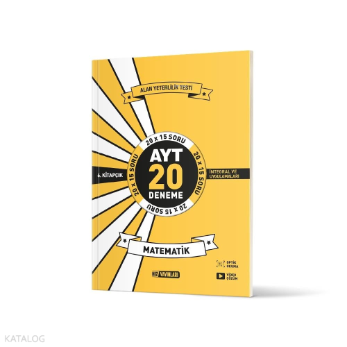 Hız Yayınları AYT Matematik 20' li İkinci Dönem Deneme 6. Kitap