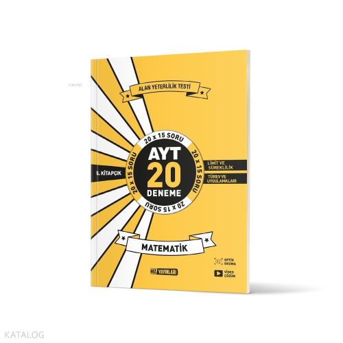 Hız Yayınları AYTMatematik20'liİkinciDönemDeneme 5. Kitap