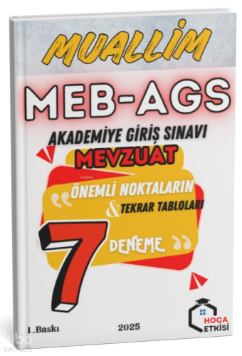 Hoca Etkisi Yayınları 2025 MEB-AGS Mevzuat Muallim 7 Deneme