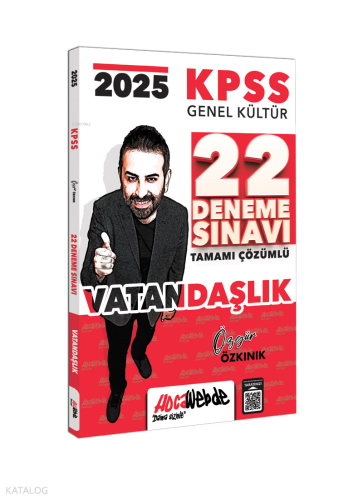 HocaWebde Yayınları 2025 KPSS GK Vatandaşlık Tamamı Çözümlü 22 Deneme 